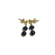 Lapis Lazuli Earrings - Round and Rondelle Beads